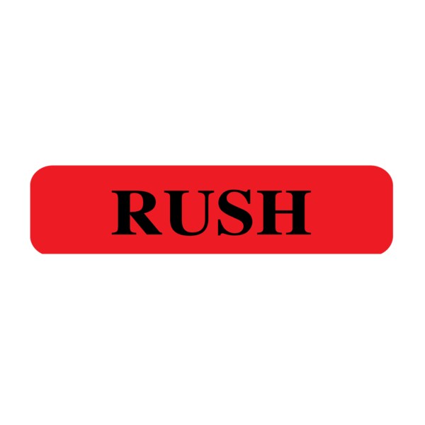Nevs Labeling Flag - Imprinted - RUSH - Red - 9/16" x 2" NEV60315 - main